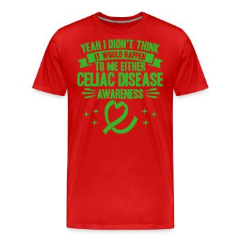 Sensibilisation à la maladie coeliaque Fighter Pratique de la maladie cœliaque - T-shirt bio Premium Homme - rouge - Devant - Damien (186cm)