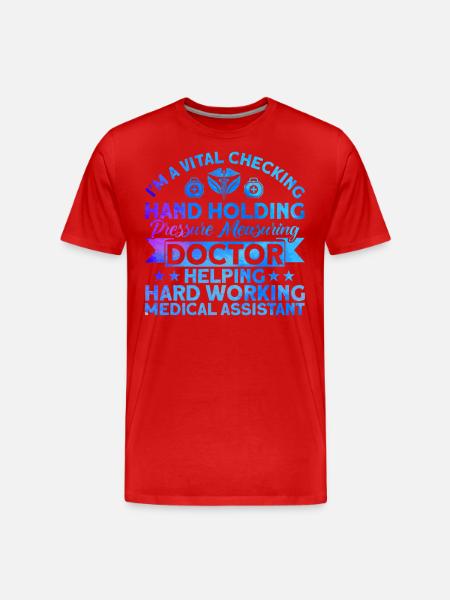 Assistant médical certifié - T-shirt bio Premium Homme - rouge