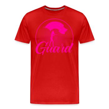 Cadeau de garde de drapeau de garde - T-shirt bio Premium Homme - rouge - Devant - Damien (186cm)