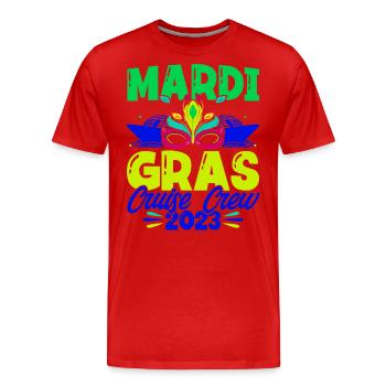 Mardi Gras Kreuzfahrt Crew 2023 Mardi Gras Geschen - Männer Premium Bio T-Shirt - Rot - Vorne - Damien (186cm)