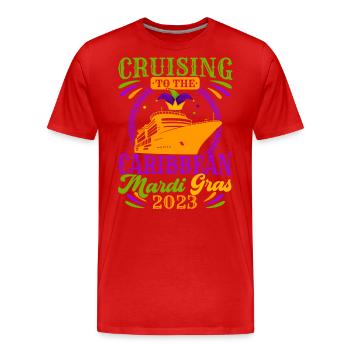Croisière Caraïbes Mardi Gras 2023 Mardi Gr - T-shirt bio Premium Homme - rouge - Devant - Damien (186cm)