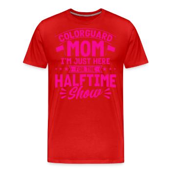Colorguard Mom ici pour le spectacle de la mi-temps Fahnenwac - T-shirt bio Premium Homme - rouge - Devant - Damien (186cm)