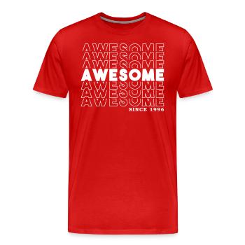 Awesome Since 1996 Man Woman Birthday Retro - Men's Premium Organic T-Shirt - red - Front - Damien (186cm)