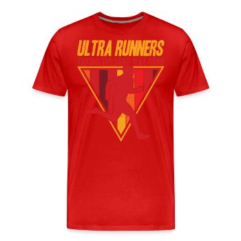 Ultramarathonläufer Ultramarathon Trailrunning Ges - Männer Premium Bio T-Shirt - Rot - Vorne - Damien (186cm)
