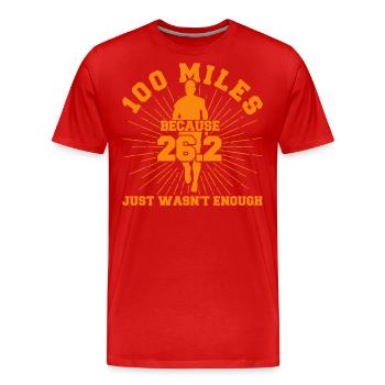 Ultralauf Ultramarathonläufer Marathonläufer Gesch - Männer Premium Bio T-Shirt - Rot - Vorne - Damien (186cm)