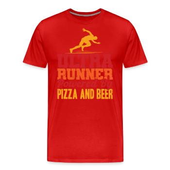 Trailrunning Ultralauf Ultramarathon Geschenk - Männer Premium Bio T-Shirt - Rot - Vorne - Damien (186cm)