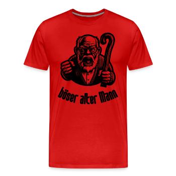 Böser Alter Mann Lustiger Opa Spruch Großvater - Männer Premium Bio T-Shirt - Rot - Vorne - Damien (186cm)