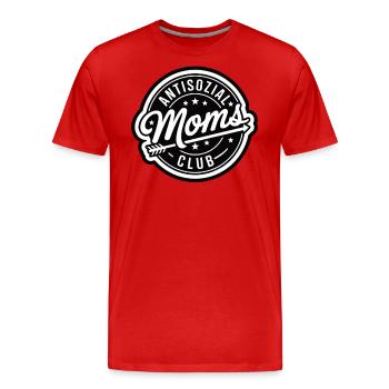 Antisozial moms club - Männer Premium Bio T-Shirt - Rot - Vorne - Damien (186cm)