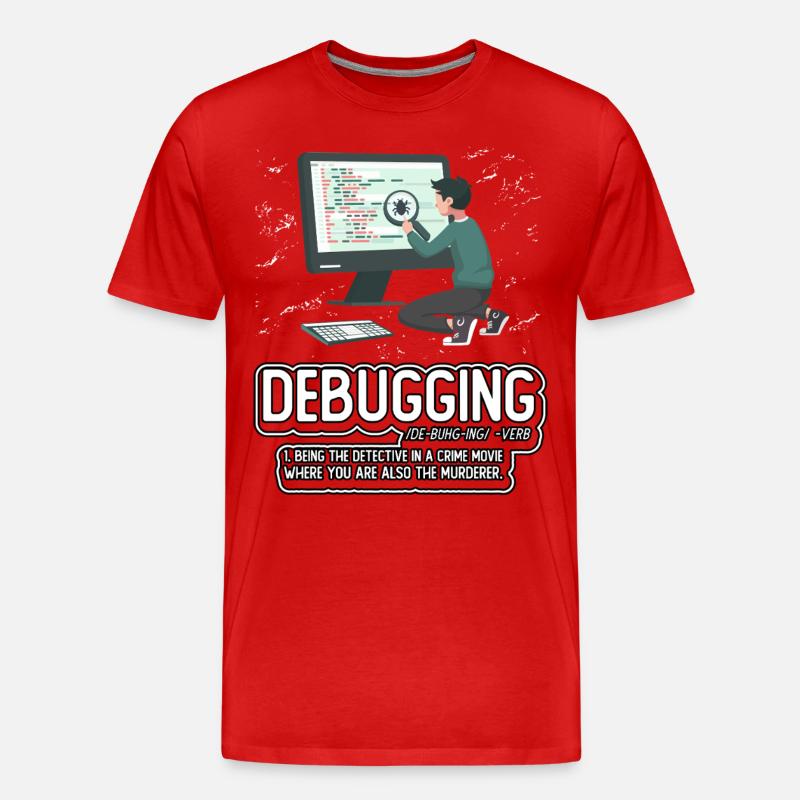Debuggen - Männer Premium Bio T-Shirt - Rot
