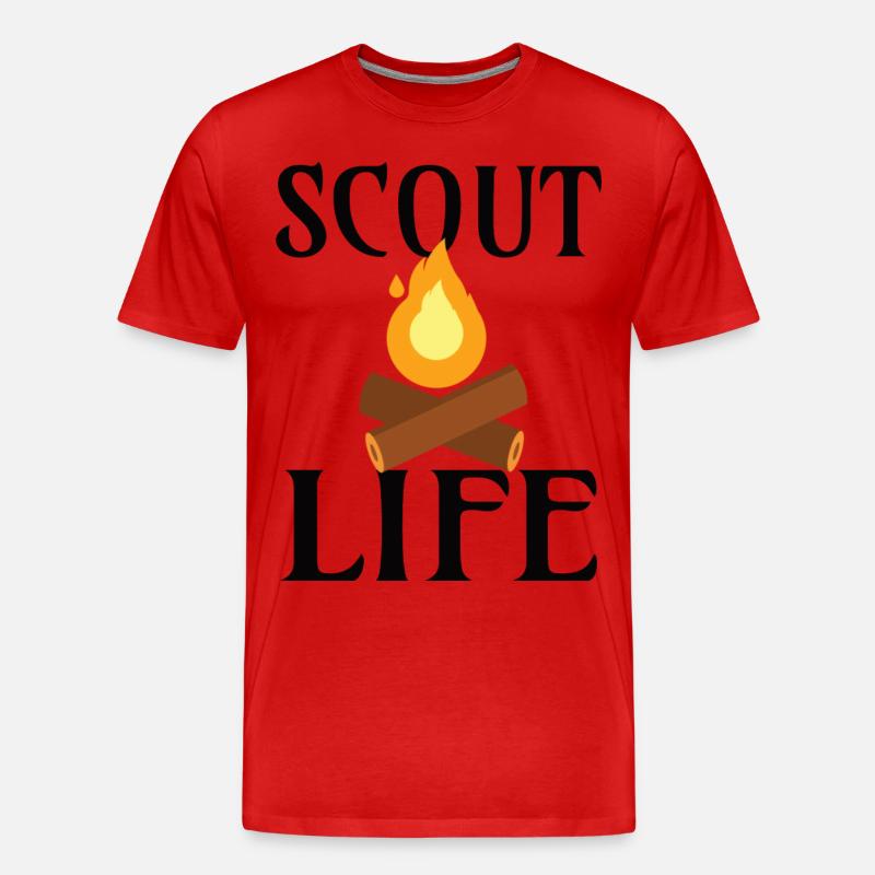 SCOUT: Scout Life - Männer Premium Bio T-Shirt - Rot