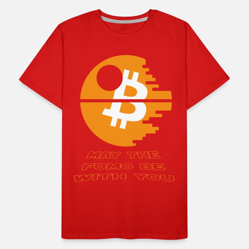 Bitcoin Star and Wars 2018 - Todesstern - Krypto Männer Premium Bio T-Shirt