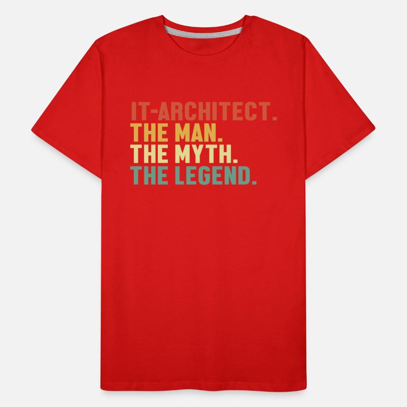 IT-Architect Man Myth Legend Cloud Architect Men's Premium Organic T-Shirt