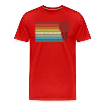 Retro Dental Laboratory Dental Laboratory Dental Technician - Men's Premium Organic T-Shirt - red - Front - Damien (186cm)