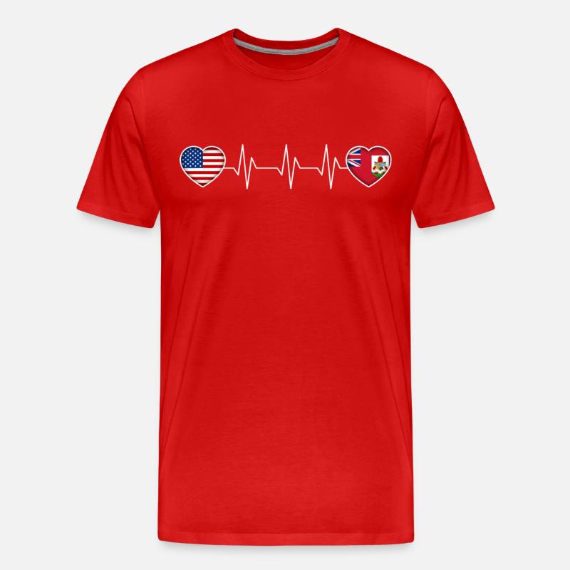 Bermuda - Männer Premium Bio T-Shirt - Rot