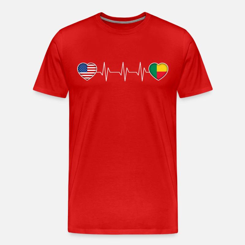 Benin - Männer Premium Bio T-Shirt - Rot