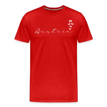 Autriche - T-shirt bio Premium Homme - rouge - Devant - Damien (186cm)