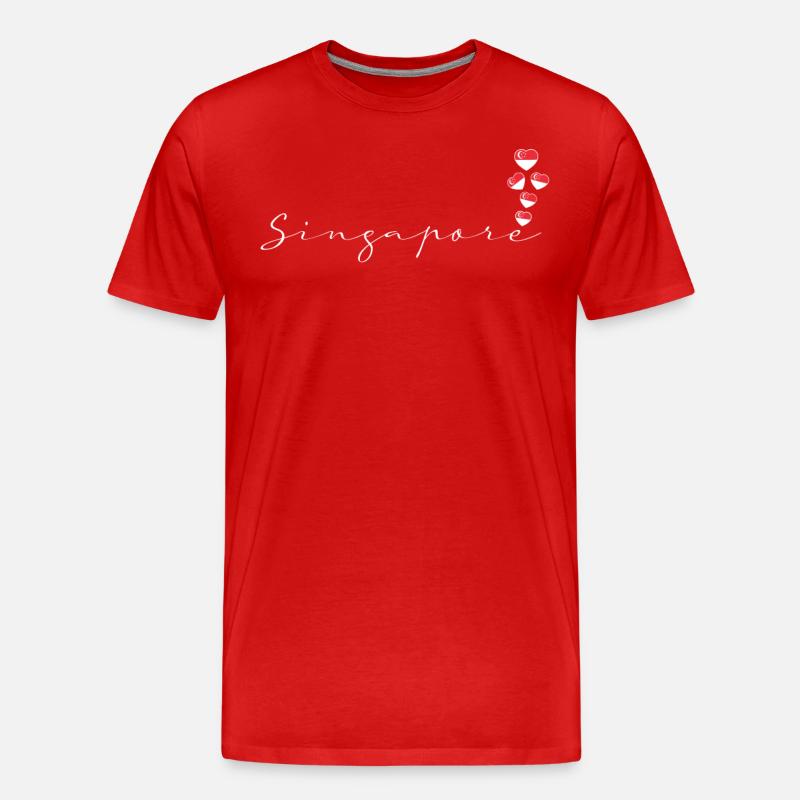 Singapur - Männer Premium Bio T-Shirt - Rot