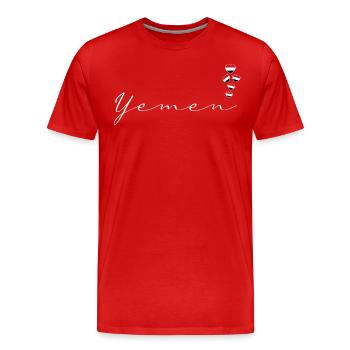 Jemen - Männer Premium Bio T-Shirt - Rot - Vorne - Damien (186cm)