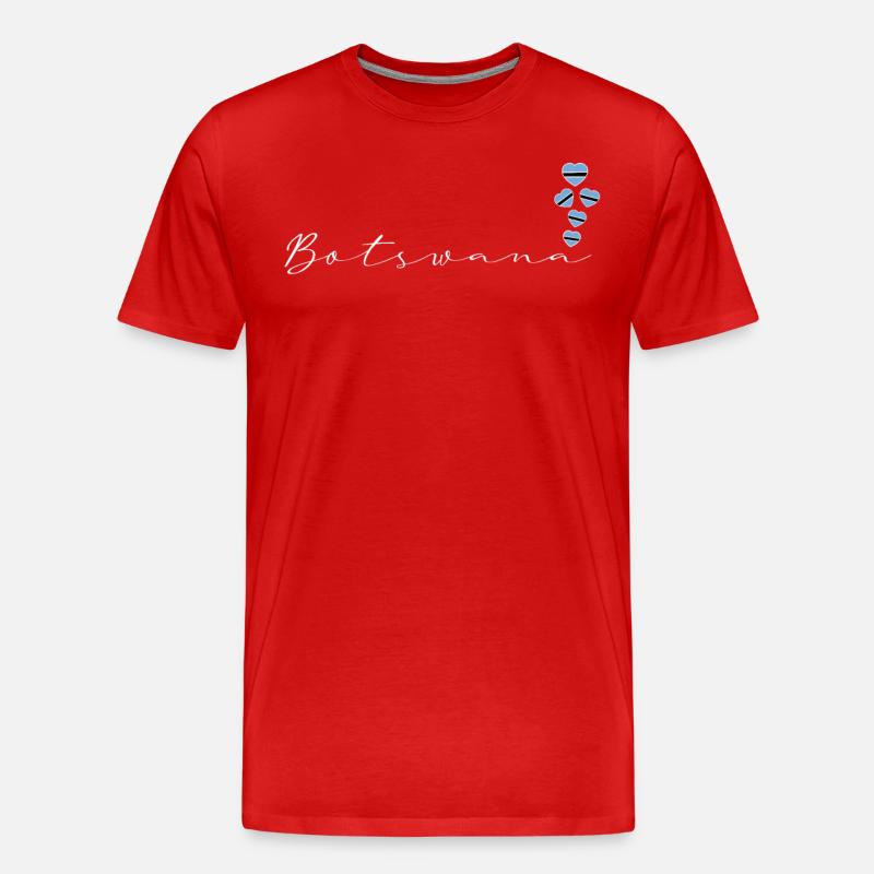 Botswana - Männer Premium Bio T-Shirt - Rot