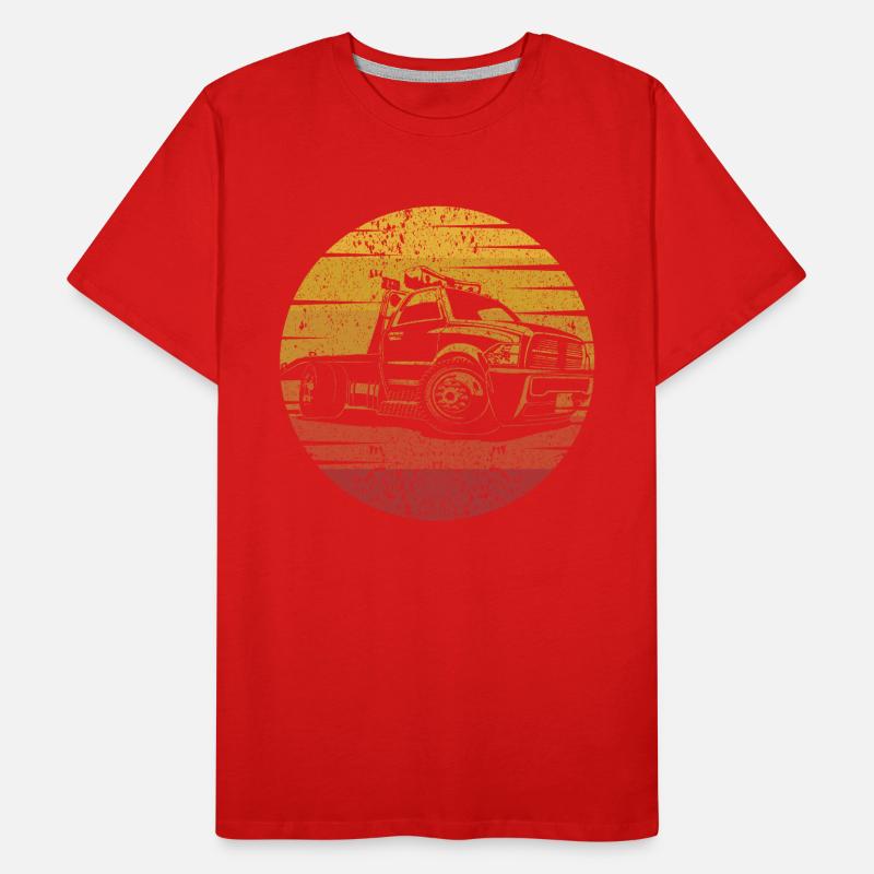 Retro Abschlepper Abschleppdienst Fahrer Männer Premium Bio T-Shirt
