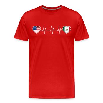 Mexiko - Männer Premium Bio T-Shirt - Rot - Vorne - Damien (186cm)