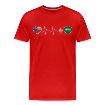 Saudi Arabia - Men's Premium Organic T-Shirt - red - Front - Damien (186cm)
