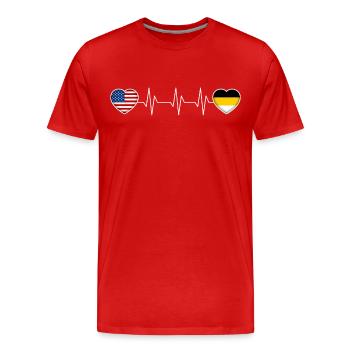 Empire russe - T-shirt bio Premium Homme - rouge - Devant - Damien (186cm)