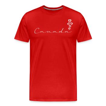 Kanada - Männer Premium Bio T-Shirt - Rot - Vorne - Damien (186cm)
