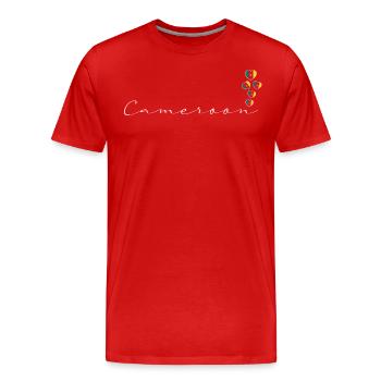 Kamerun - Männer Premium Bio T-Shirt - Rot - Vorne - Damien (186cm)