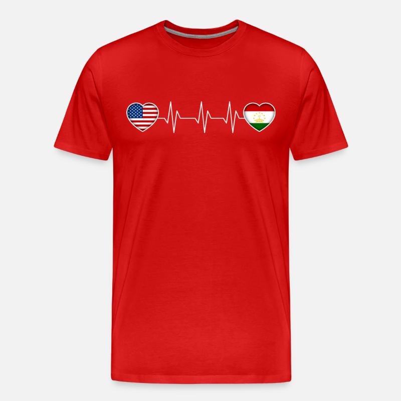 Tadschikistan - Männer Premium Bio T-Shirt - Rot