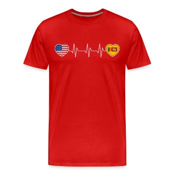 Sri Lanka - Männer Premium Bio T-Shirt - Rot - Vorne - Damien (186cm)