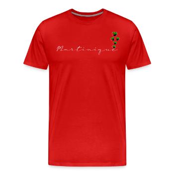 Martinique - T-shirt bio Premium Homme - rouge - Devant - Damien (186cm)