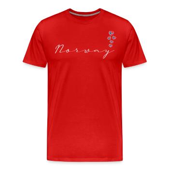 Norwegen - Männer Premium Bio T-Shirt - Rot - Vorne - Damien (186cm)