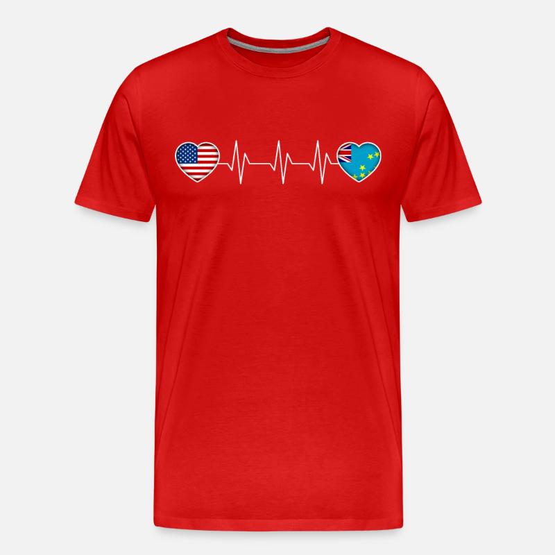 Tuvalu - Männer Premium Bio T-Shirt - Rot