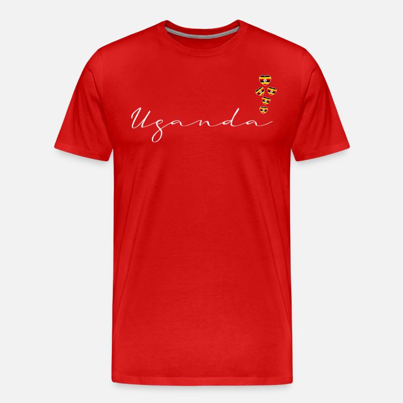 Uganda - Männer Premium Bio T-Shirt - Rot