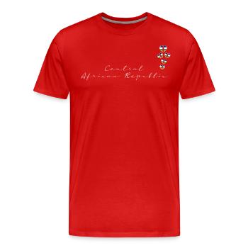République Centrafricaine - T-shirt bio Premium Homme - rouge - Devant - Damien (186cm)