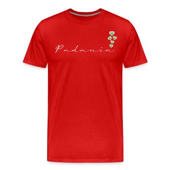 Padanie - T-shirt bio Premium Homme - rouge - Devant - Damien (186cm)