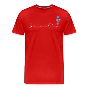 Somalia - Men's Premium Organic T-Shirt - red - Front - Damien (186cm)