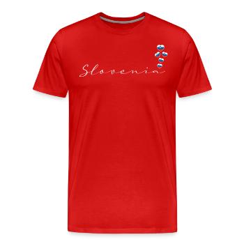 Slovenia - Men's Premium Organic T-Shirt - red - Front - Damien (186cm)