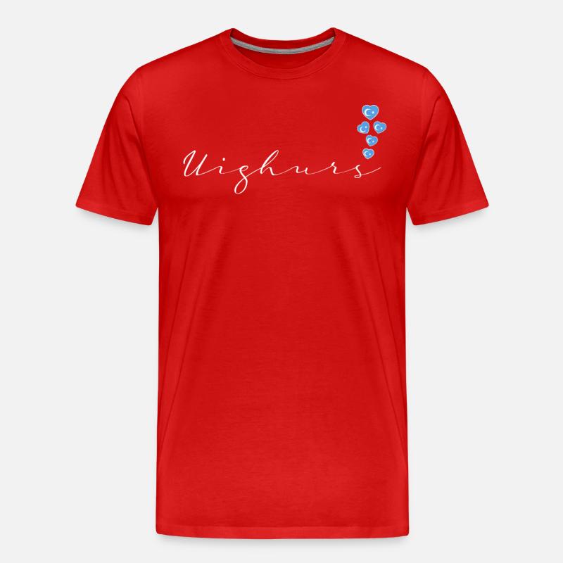 Uiguren - Männer Premium Bio T-Shirt - Rot
