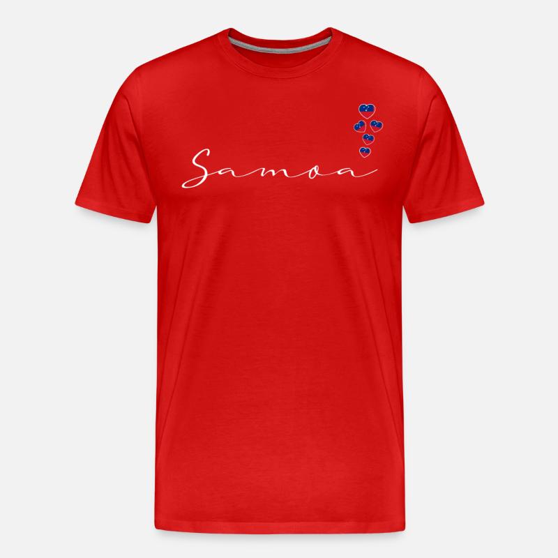 Samoa - Männer Premium Bio T-Shirt - Rot