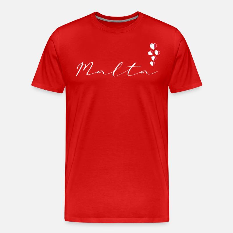 Malta - Männer Premium Bio T-Shirt - Rot