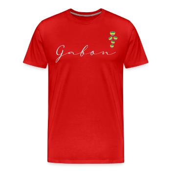 Gabon - Men's Premium Organic T-Shirt - red - Front - Damien (186cm)