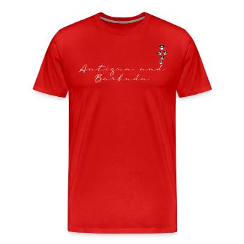 Antigua and Barbuda - Men's Premium Organic T-Shirt - red - Front - Damien (186cm)