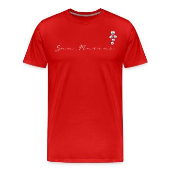 San Marino - Men's Premium Organic T-Shirt - red - Front - Damien (186cm)