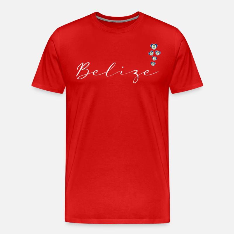 Belize - Männer Premium Bio T-Shirt - Rot