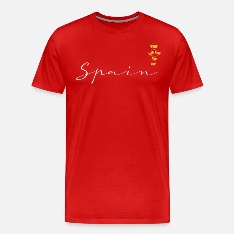 Spanien - Männer Premium Bio T-Shirt - Rot