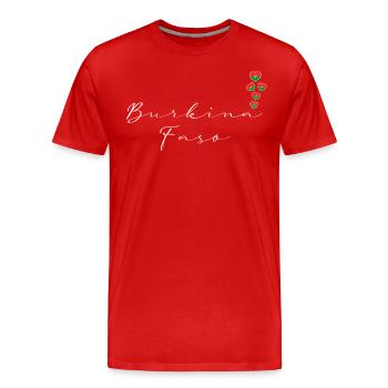Burkina Faso - T-shirt bio Premium Homme - rouge - Devant - Damien (186cm)