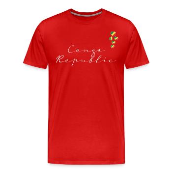 Congo Republic - Men's Premium Organic T-Shirt - red - Front - Damien (186cm)