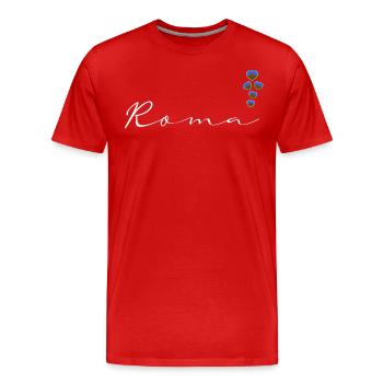 Roma - Men's Premium Organic T-Shirt - red - Front - Damien (186cm)